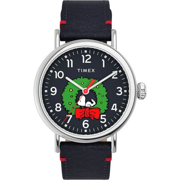 Timex Peanuts Standard Christmas Blue/Blue Mens Watch